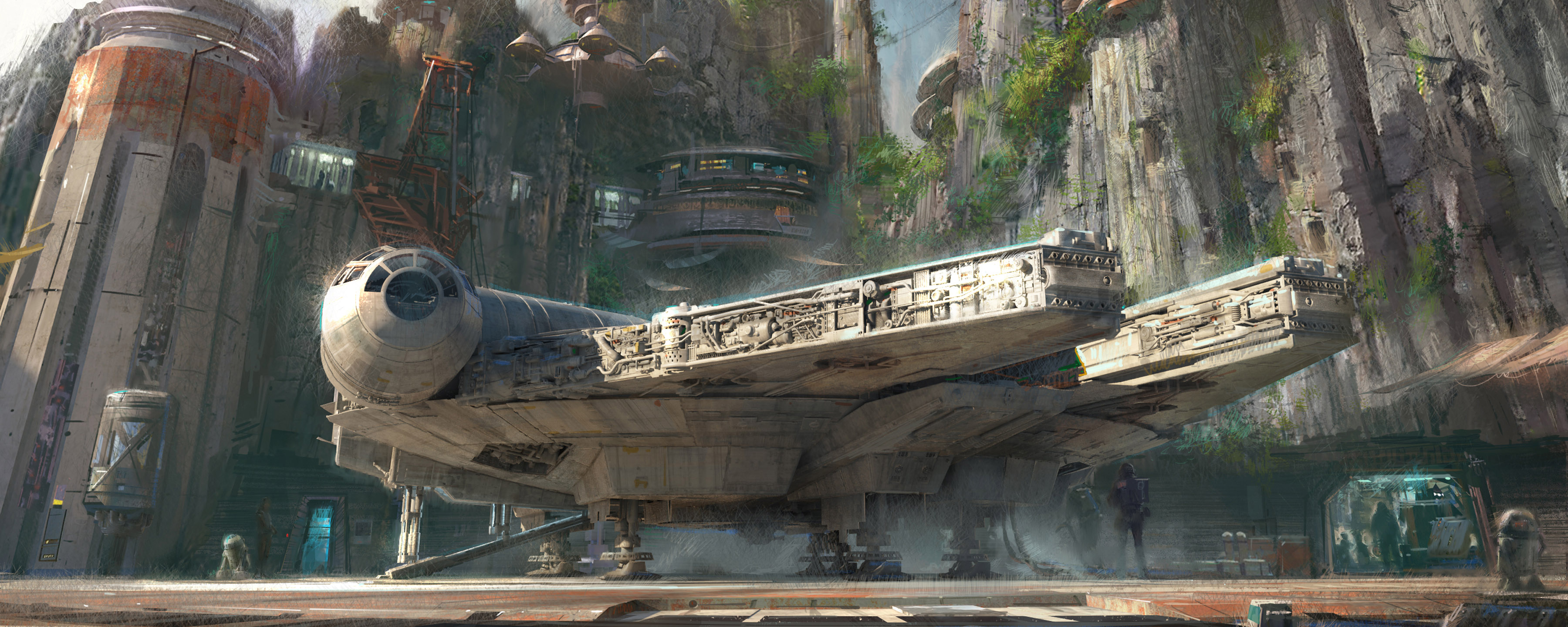Star Wars-Themed Lands Coming to Disney Parks – Walt Disney Company Chairman and CEO Bob Iger announced at D23 EXPO 2015 that Star Wars-themed lands will be coming to Disneyland park in Anaheim, Calif., and Disney’s Hollywood Studios in Orlando, Fla., creating Disney’s largest single-themed land expansions ever at 14-acres each, transporting guests to a never-before-seen planet, a remote trading port and one of the last stops before wild space where Star Wars characters and their stories come to life.  These authentic lands will have two signature attractions, including the ability to take the controls of one of the most recognizable ships in the galaxy, the Millennium Falcon, on a customized secret mission, and an epic Star Wars adventure that puts guests in the middle of a climactic battle. (Disney Parks